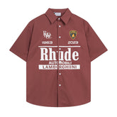 Rhude x Automobili Lamborghini Short Sleeve Button‑Up Shirt