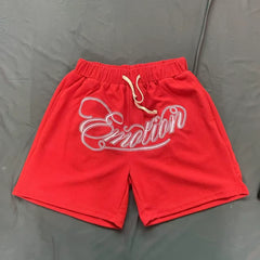 Mixed Emotion Casual Shorts – Script Emotion Print