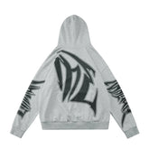 Mixed Emotion Grey Hoodie – Black Art Font Back Print