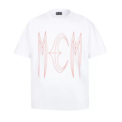 Thug Club Red Line MCM Letter Oversized T-Shirt, Unisex