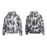 Thug Club Tie Dye Raw Seam Zip Cropped Hoodie, Unisex