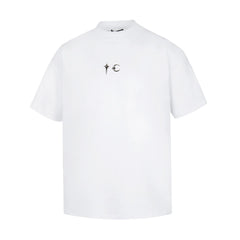 Thug Club White Metal Star Moon Logo Oversized T-Shirt, Unisex