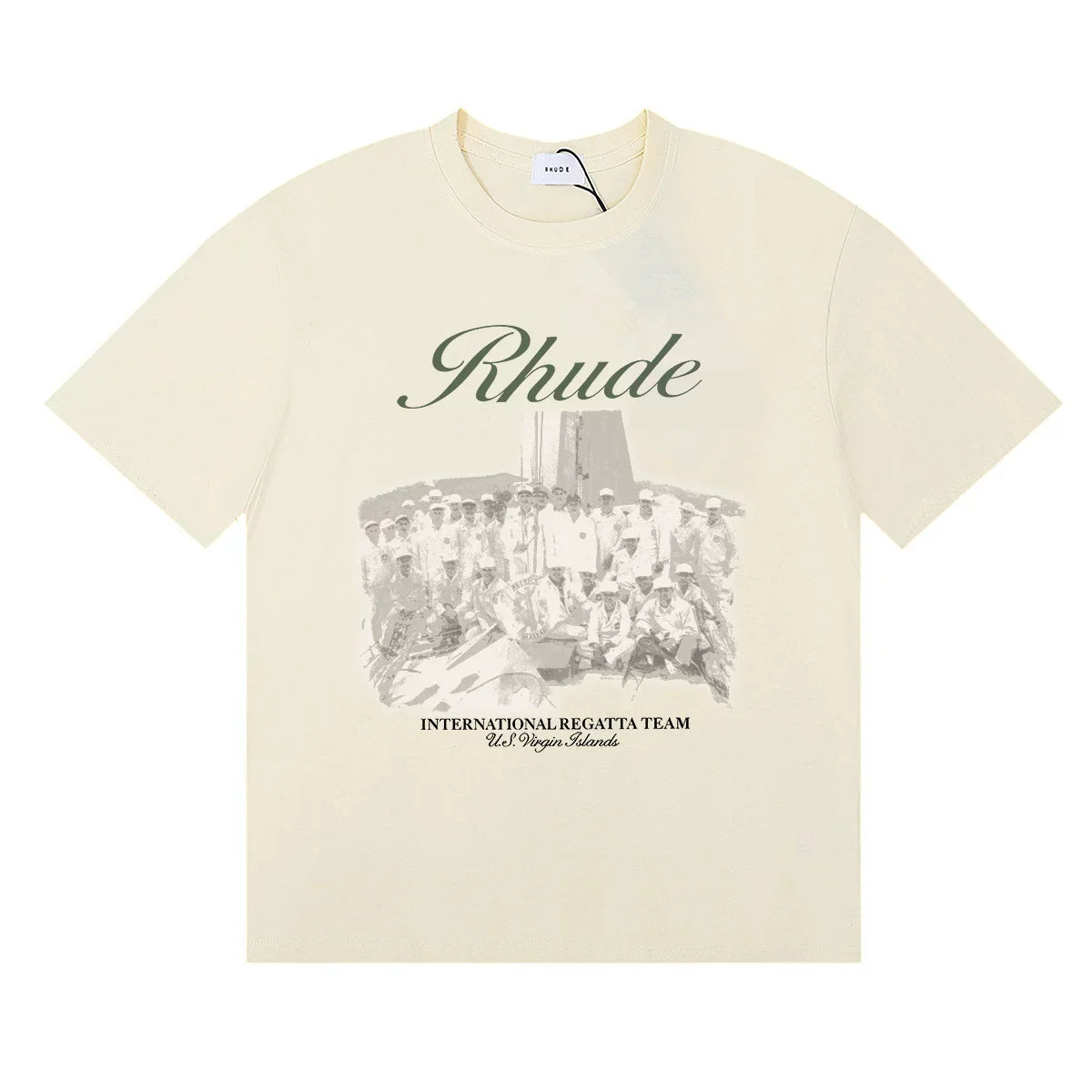 Rhude Men Retro Rowing Team Graphic Boxy Fit Streetwear Tee