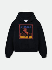 RHUDE Rodeo Horse Cowboy Graphic Hoodie Black