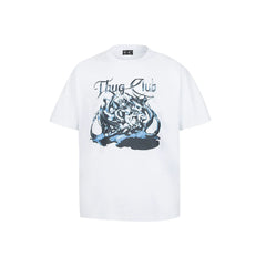 Thug Club White Demon Graphic Oversized T-Shirt, Unisex