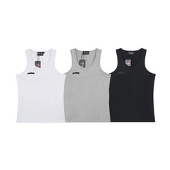 Thug Club Metal Buckle U-Neck Tank Top, Y2K Gothic Sleeveless Vest
