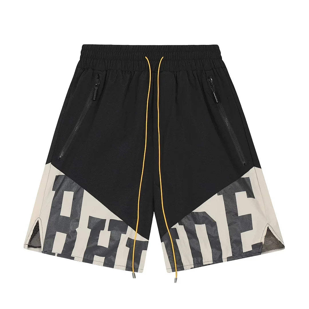 Rhude Color Block Zip Pocket Street Shorts