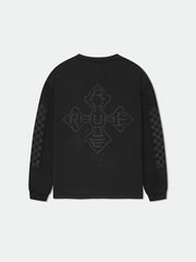 RHUDE Cross Symbol Back Print Hoodie Black