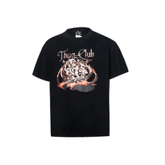 Thug Club Black Demon Graphic Oversized T-Shirt, Unisex
