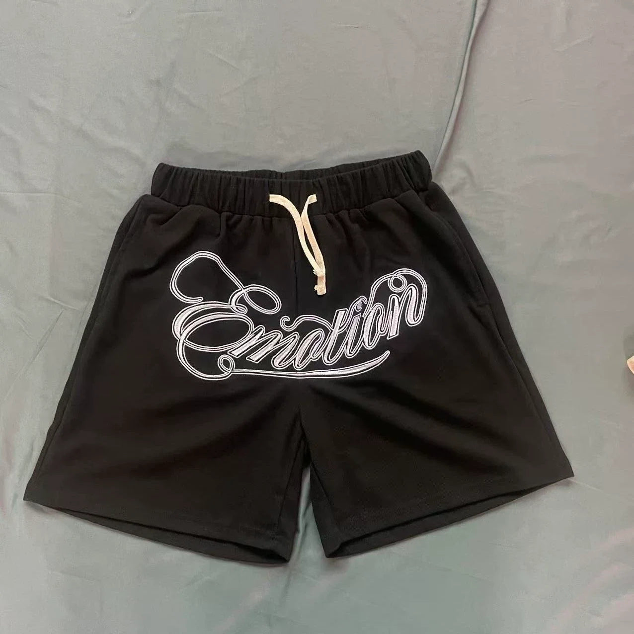 Mixed Emotion Casual Shorts – Script Emotion Print
